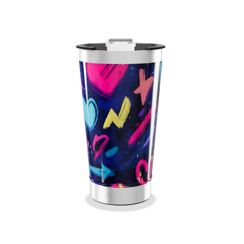 Copo Térmico - Design Colorido Aço Inox