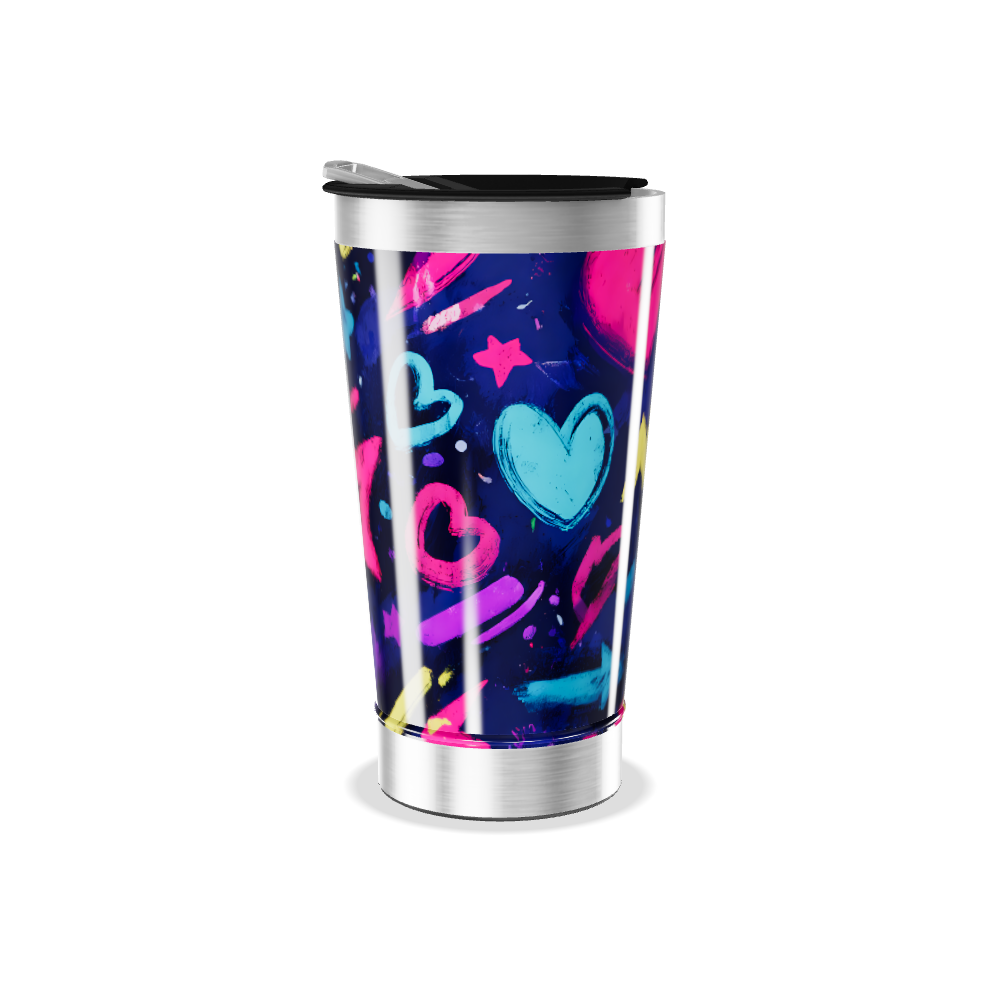 Copo Térmico - Design Colorido Aço Inox