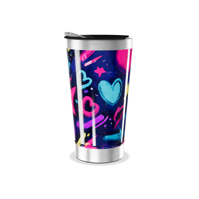 Copo Térmico - Design Colorido Aço Inox