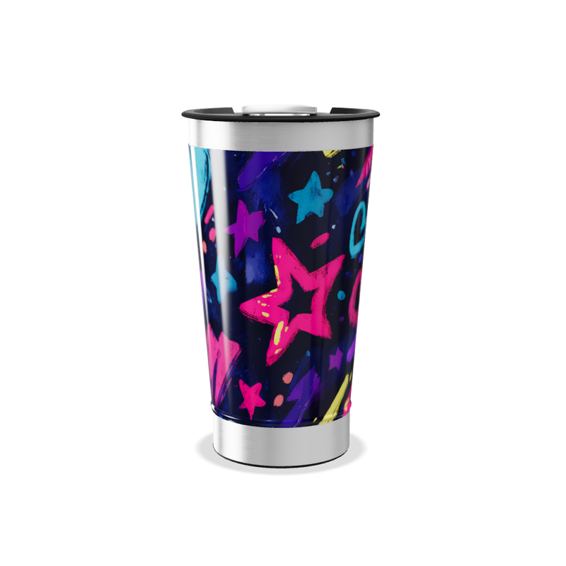 Copo Térmico - Design Colorido Aço Inox