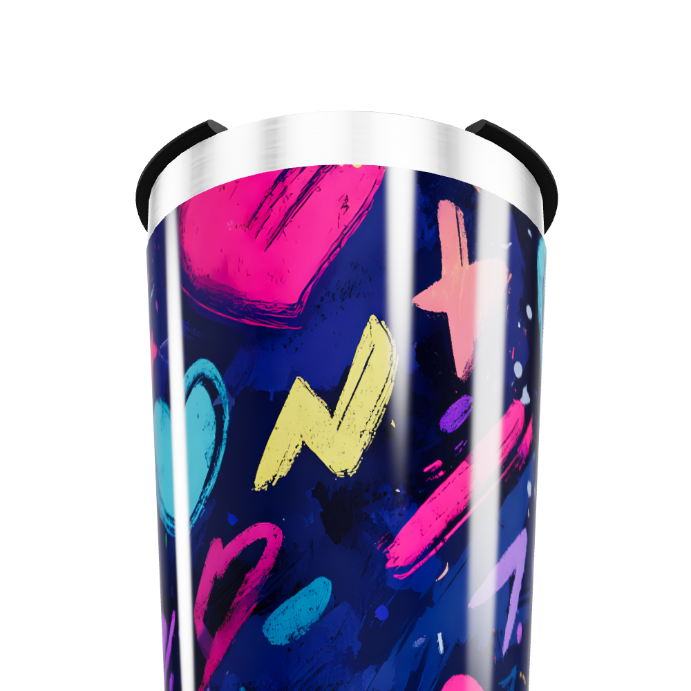 Copo Térmico - Design Colorido Aço Inox