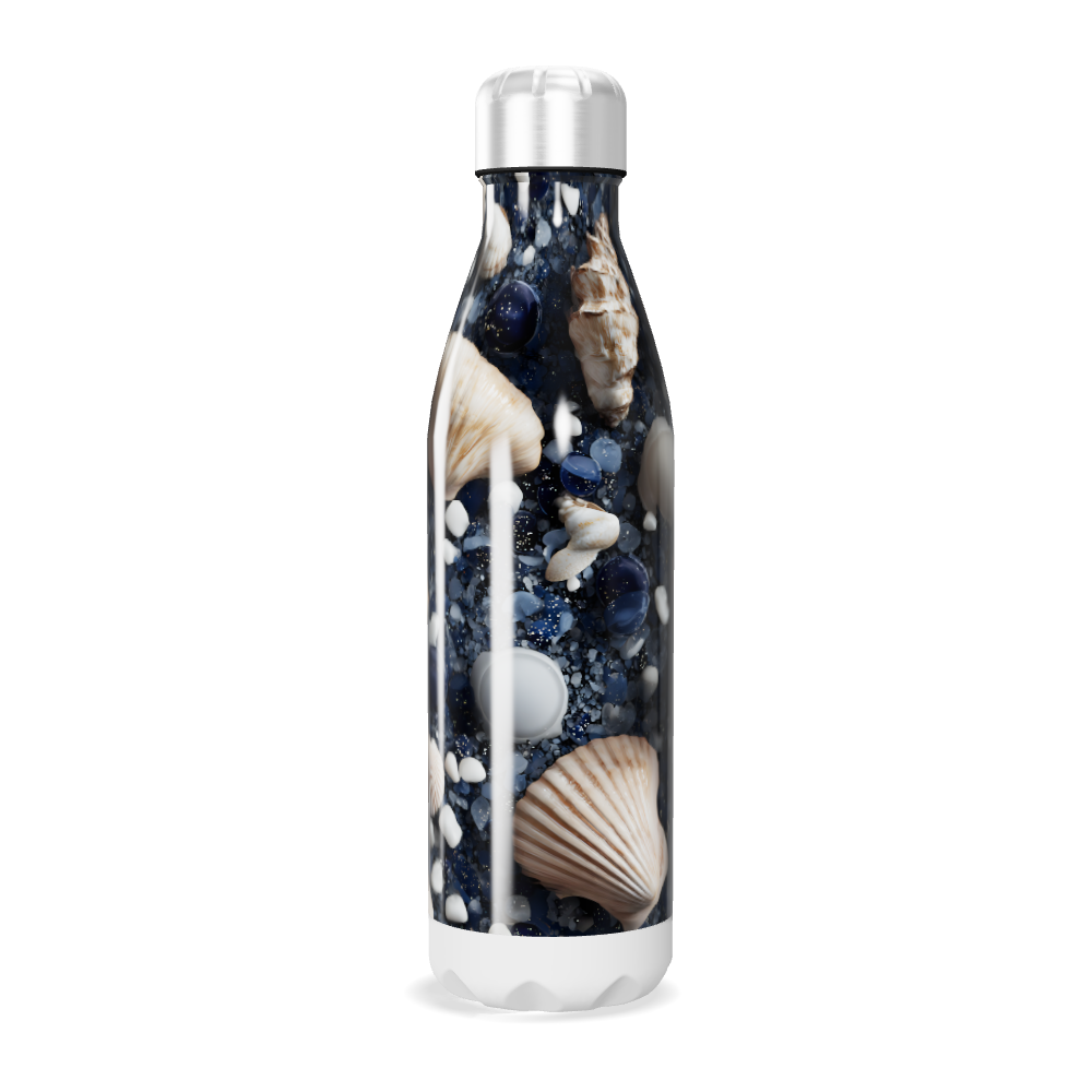Garrafa Inox - Estampa Conchas Marinhas