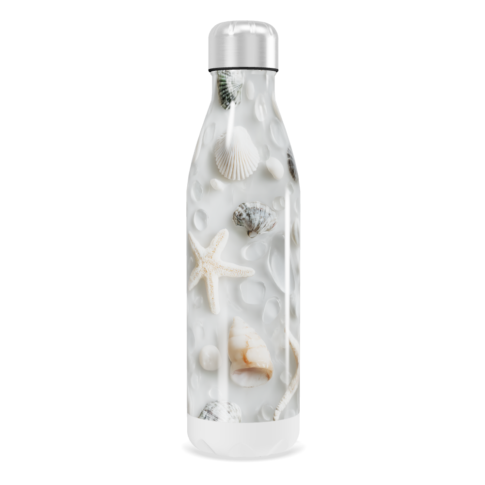 Garrafa Inox - Estampa Conchas Oceânicas