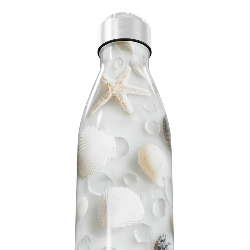 Garrafa Inox - Estampa Conchas Oceânicas