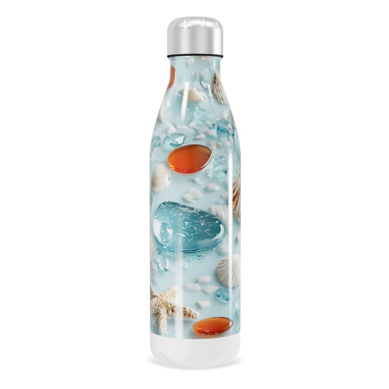 Garrafa Inox - Estampa Conchas Oceano