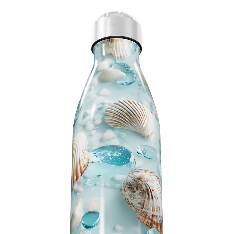 Garrafa Inox - Estampa Conchas Oceano