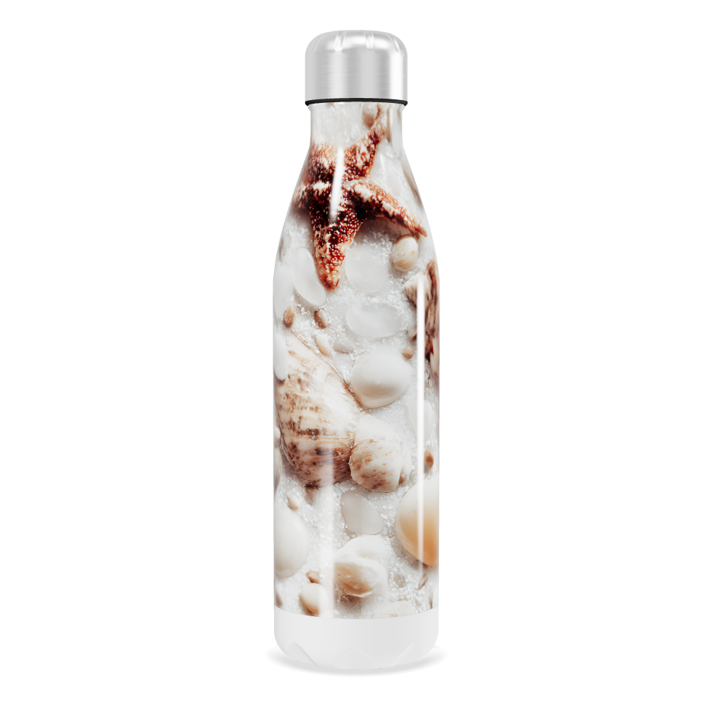 Garrafa Inox - Estampa Conchas e Estrelas