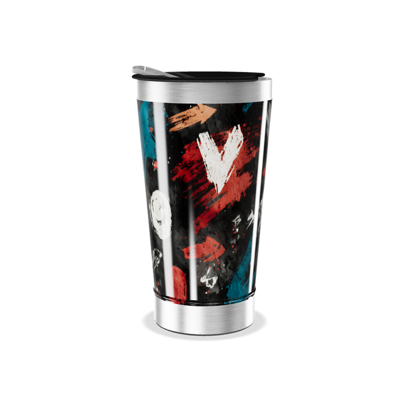 Copo Térmico - Arte Abstrata Colorida