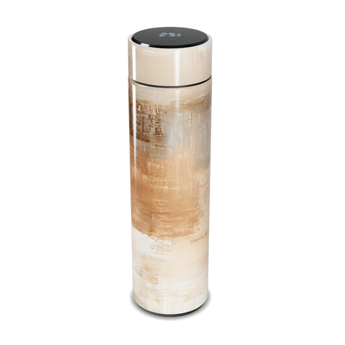 Garrafa Térmica Touch - Bege Estampa Abstrata