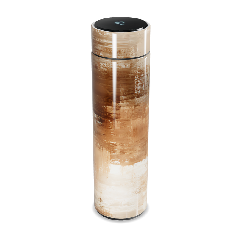 Garrafa Térmica Touch - Bege Estampa Abstrata