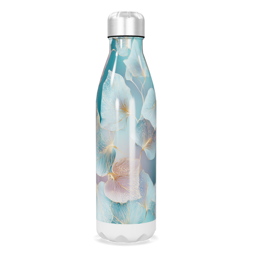 Garrafa Inox - Floral Azul