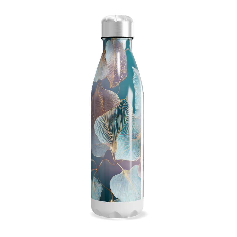 Garrafa Inox - Floral Azul