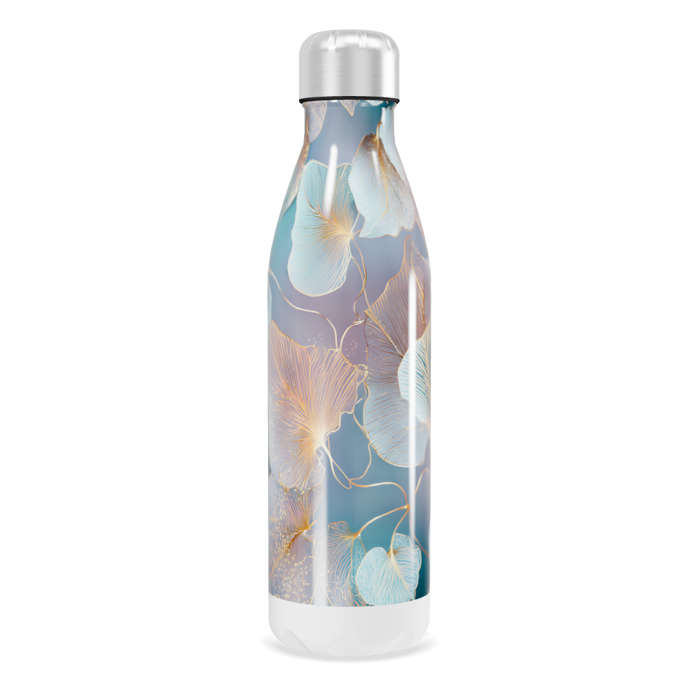 Garrafa Inox - Floral Azul