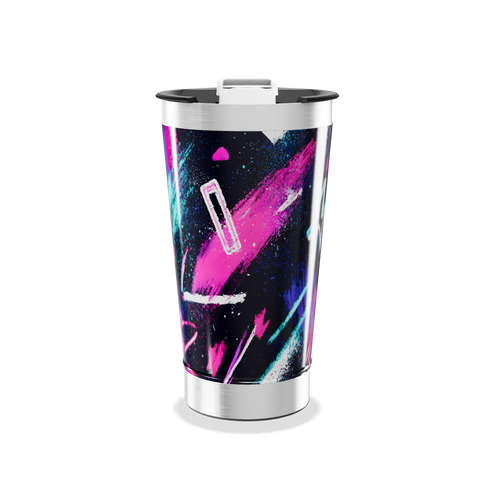 Copo Térmico - Arte Neon aço inox