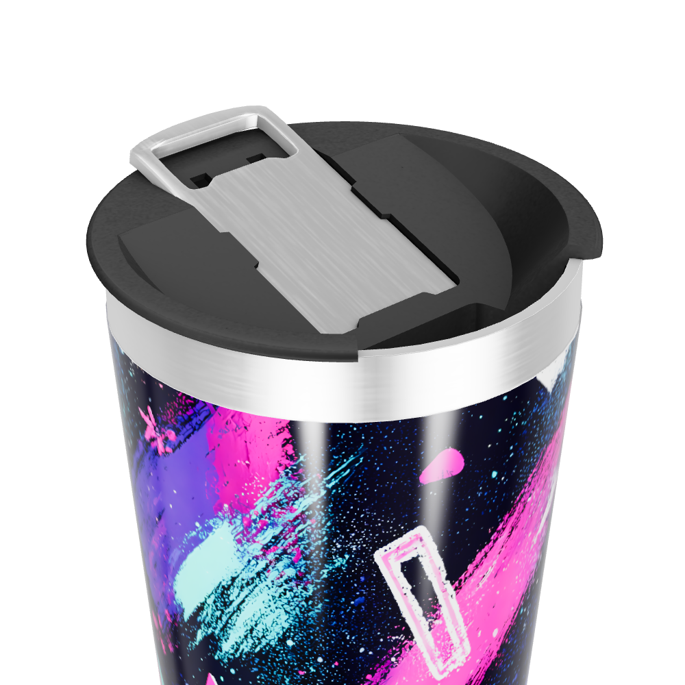 Copo Térmico - Arte Neon aço inox