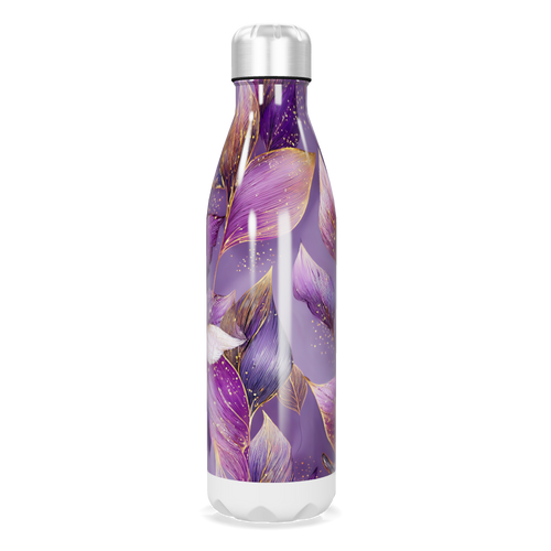 Garrafa Inox - Floral Roxa
