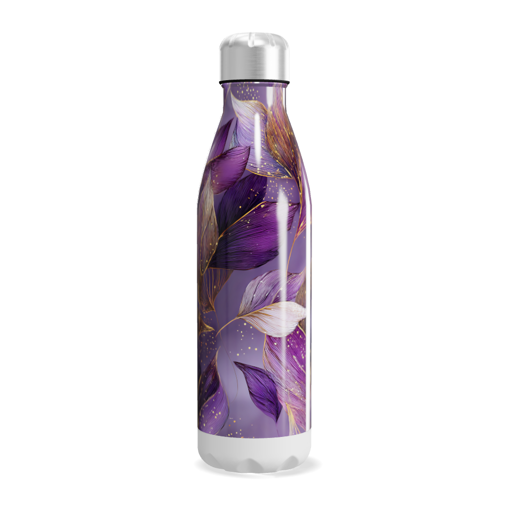 Garrafa Inox - Floral Roxa