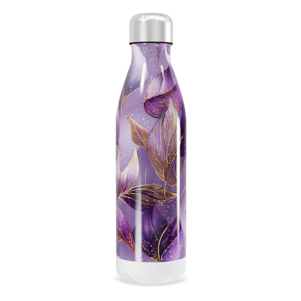 Garrafa Inox - Floral Roxa