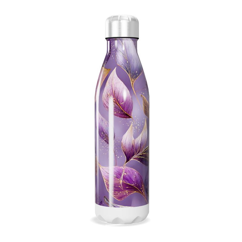Garrafa Inox - Floral Roxa