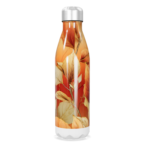 Garrafa Inox - Folhas Outono Laranja