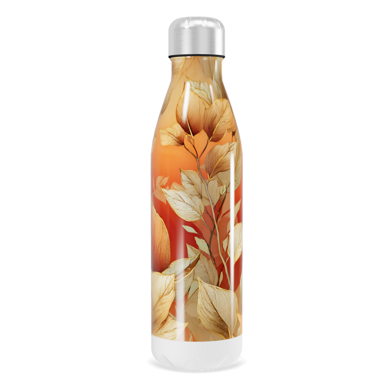 Garrafa Inox - Folhas Outono Laranja