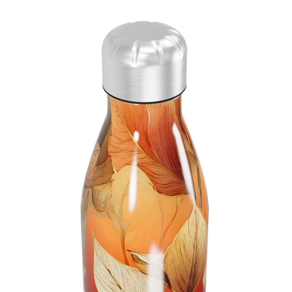 Garrafa Inox - Folhas Outono Laranja