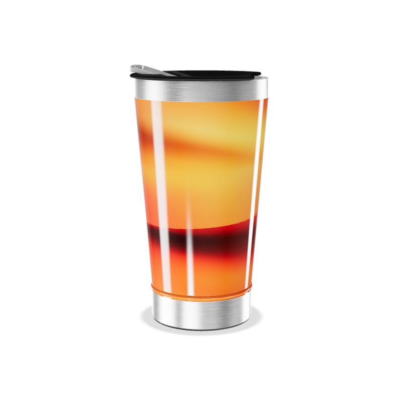 Copo Térmico - Aço Inox com Degradê Laranja