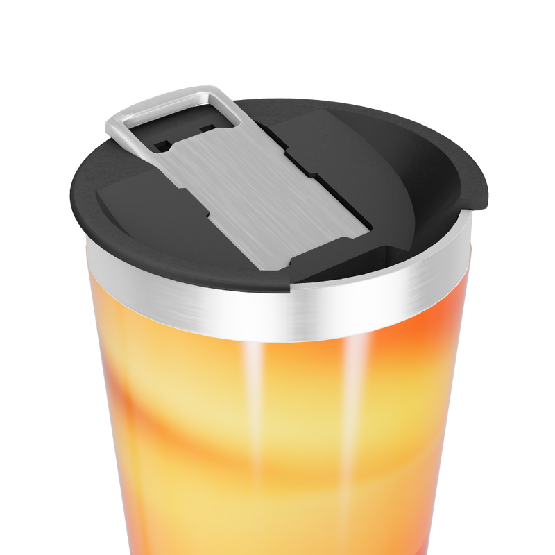 Copo Térmico - Aço Inox com Degradê Laranja