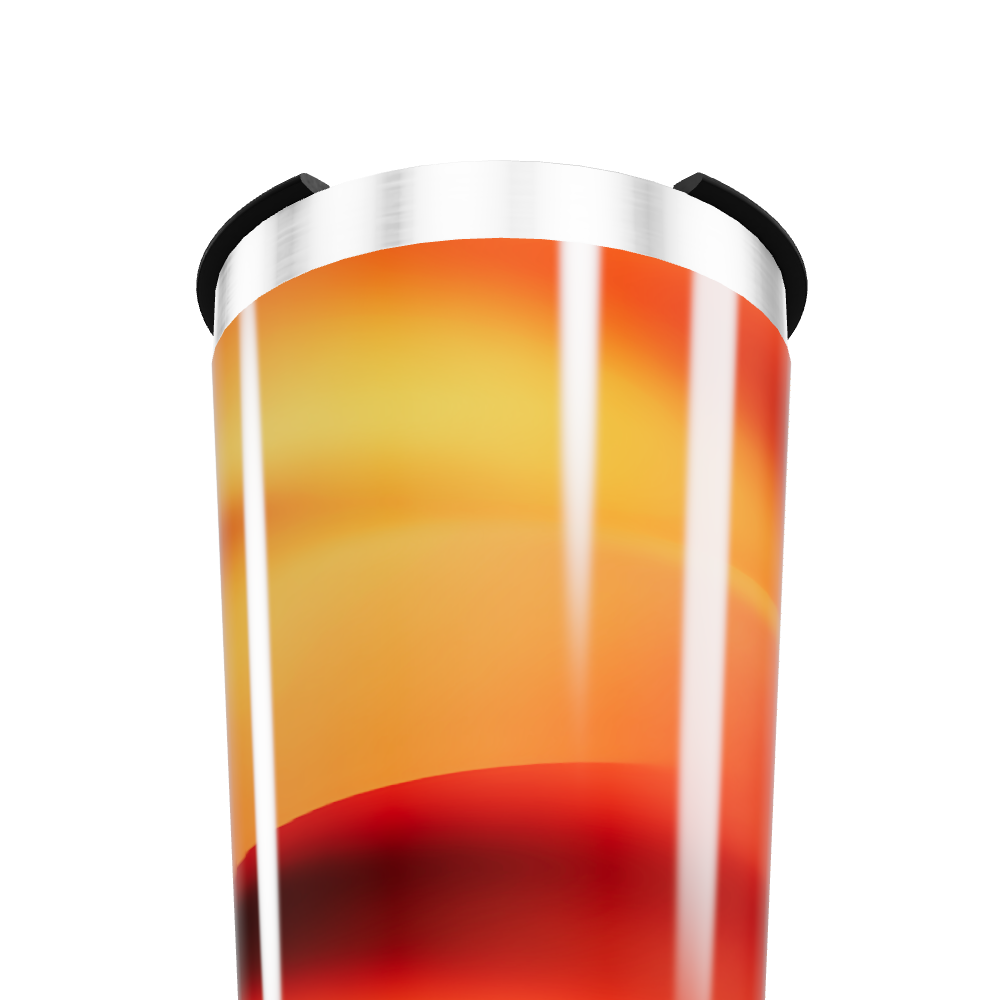 Copo Térmico - Aço Inox com Degradê Laranja