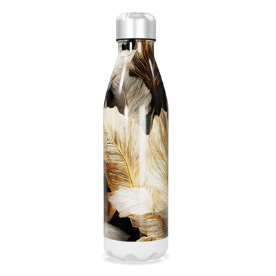 Garrafa Inox - Folhas Douradas