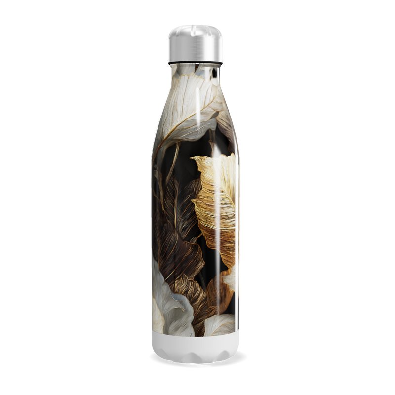 Garrafa Inox - Folhas Douradas