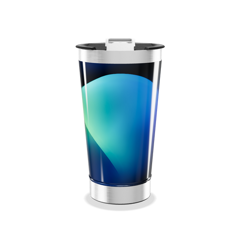 Copo Térmico - Azul Inox com Tampa