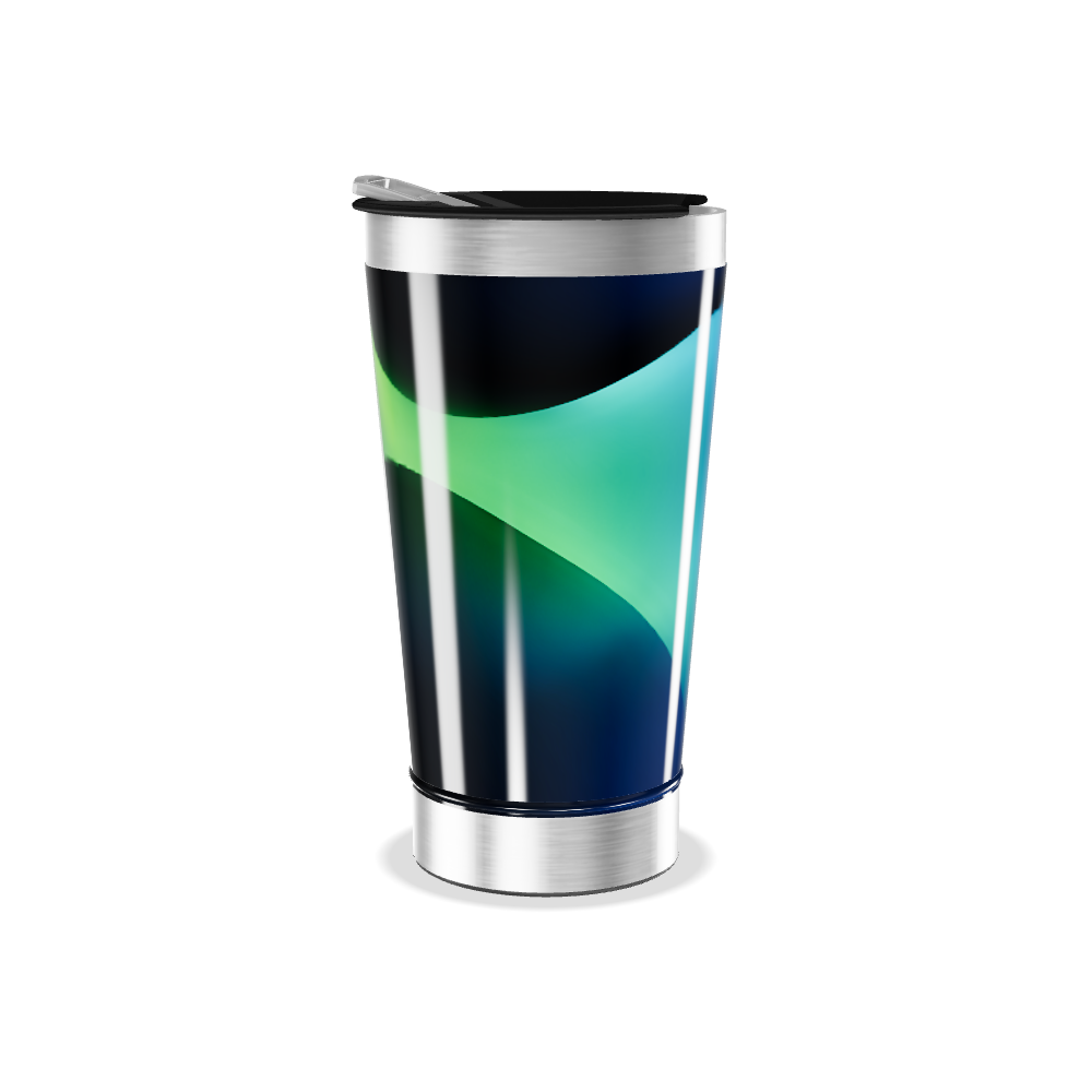 Copo Térmico - Azul Inox com Tampa