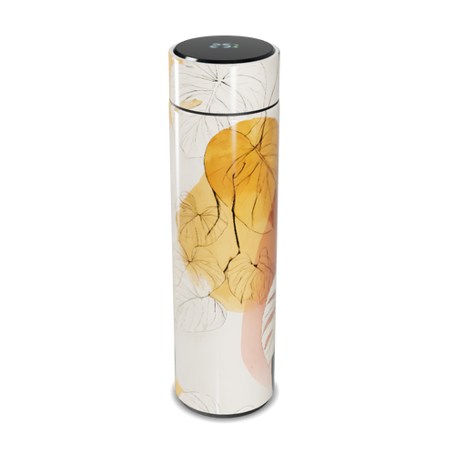 Garrafa Térmica Touch Estampa Folhas Colorida