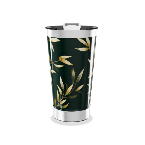Copo Térmico - Folhas Douradas Aço Inox