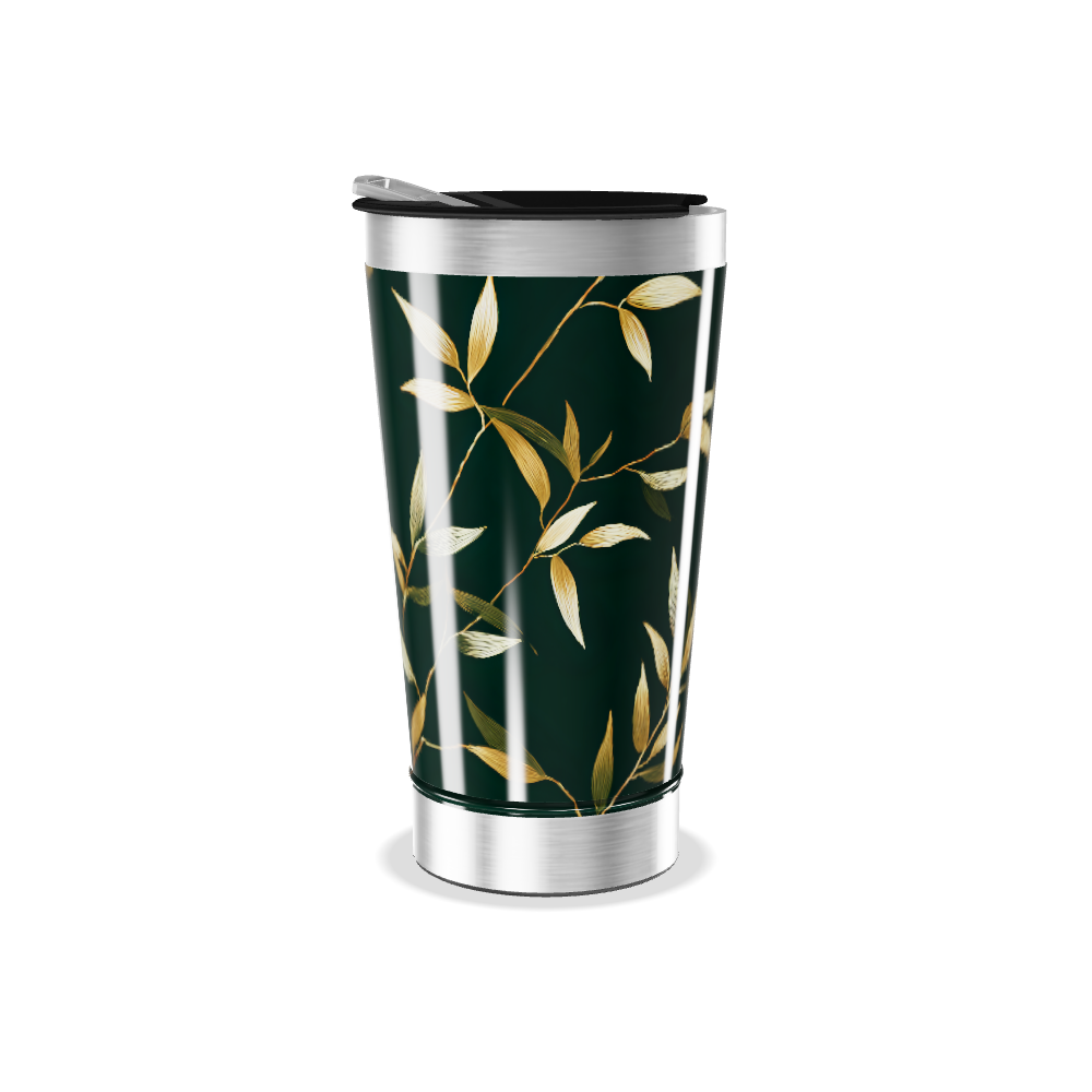 Copo Térmico - Folhas Douradas Aço Inox