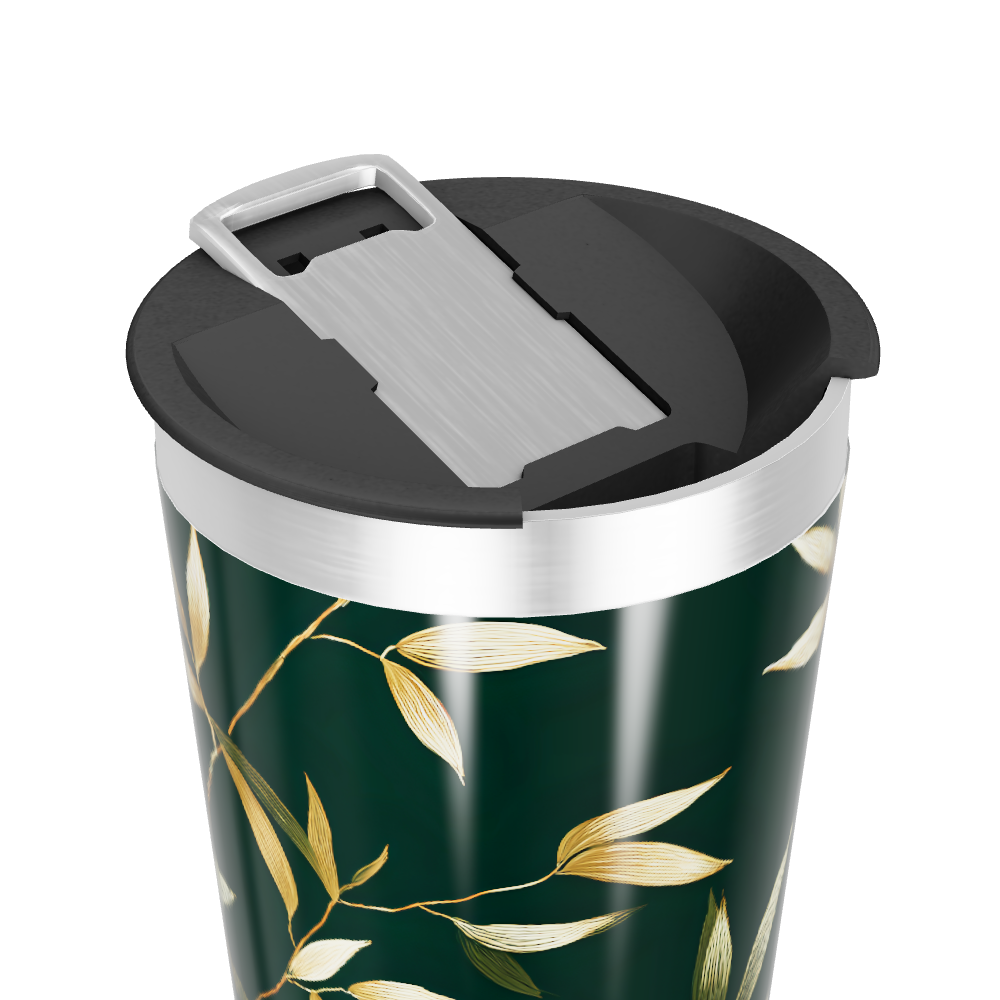 Copo Térmico - Folhas Douradas Aço Inox