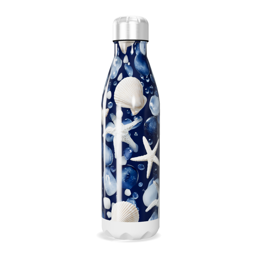 Garrafa Inox - Marinha com Conchas