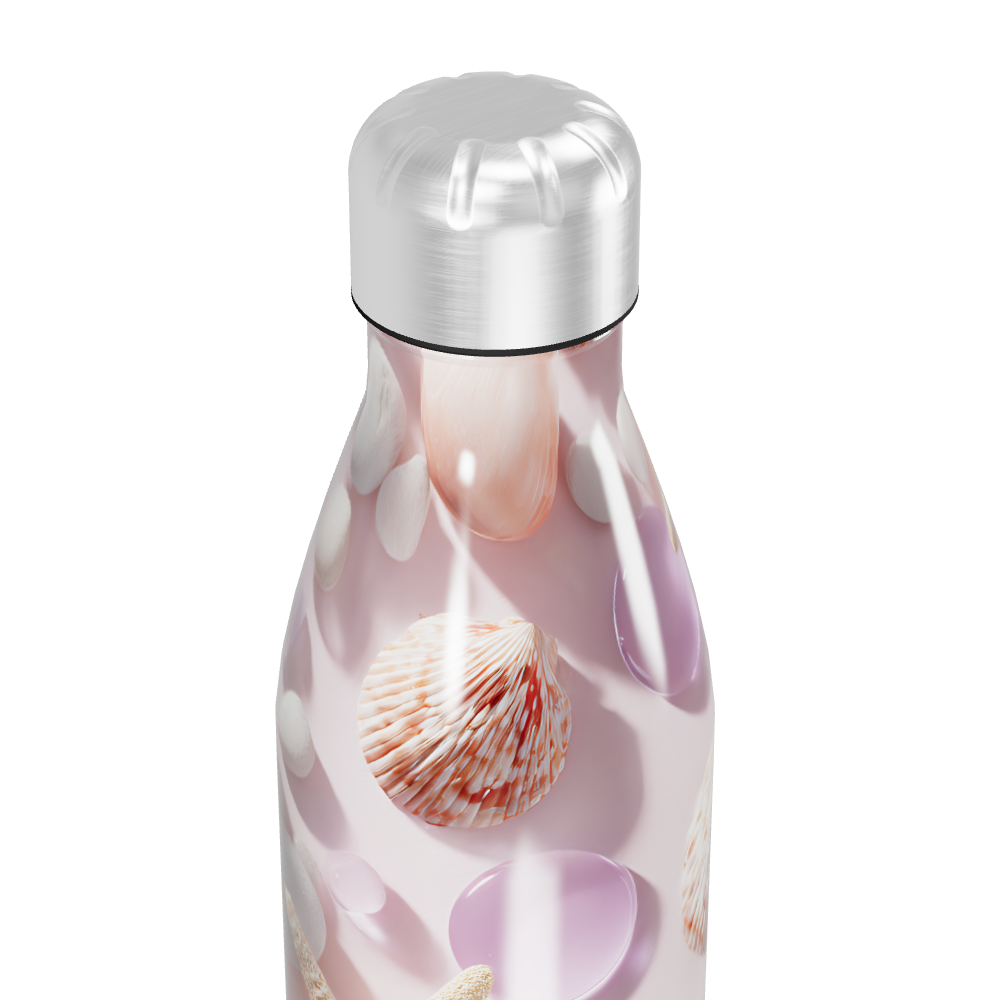 Garrafa Inox - Conchas e Bolhas Rosa
