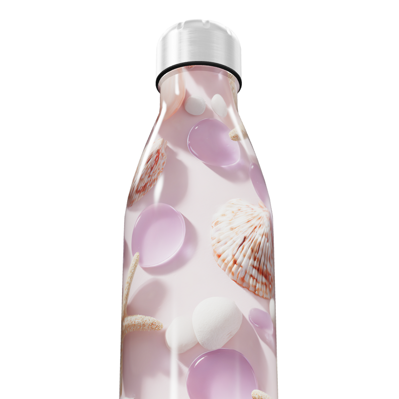 Garrafa Inox - Conchas e Bolhas Rosa