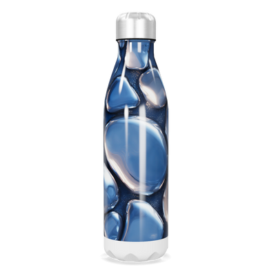 Garrafa Inox Azul - Design Abstrato