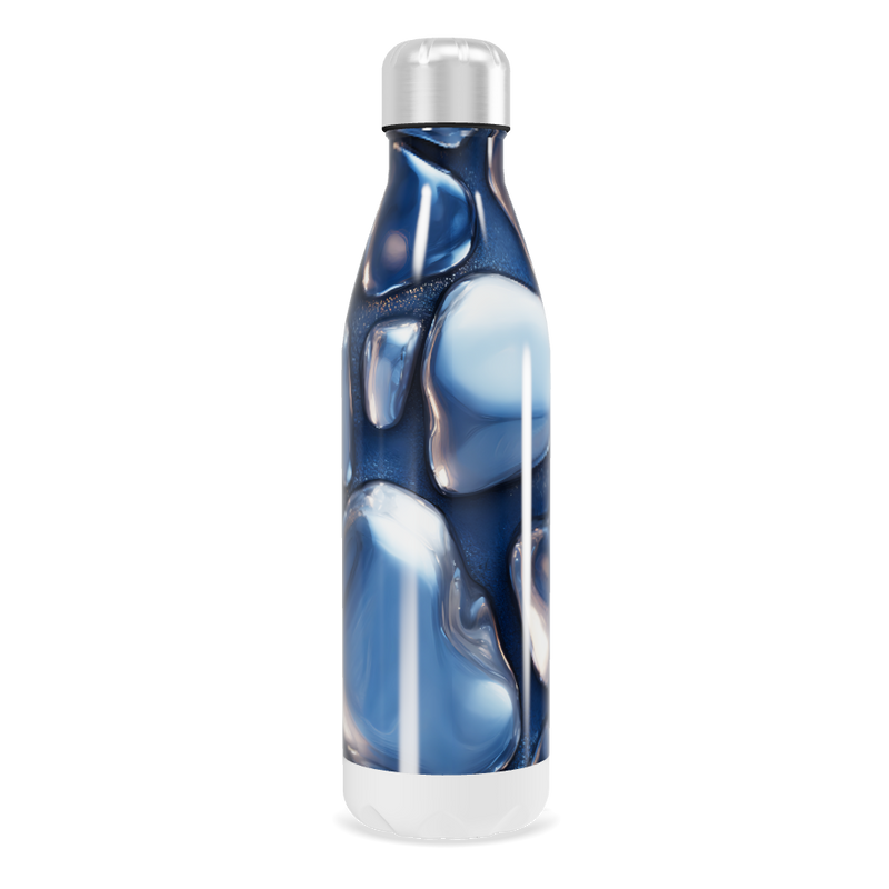 Garrafa Inox Azul - Design Abstrato