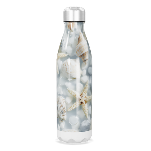 Garrafa Inox - Estampa Conchas Marinhas