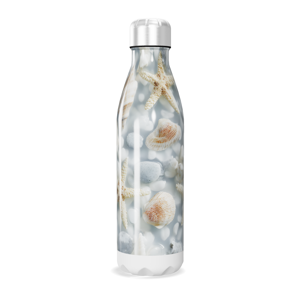 Garrafa Inox - Estampa Conchas Marinhas