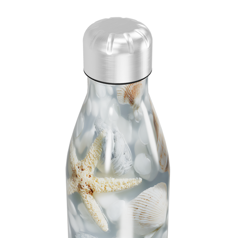 Garrafa Inox - Estampa Conchas Marinhas