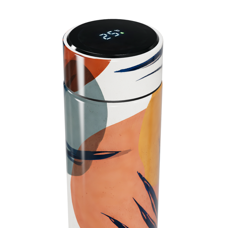 Garrafa Térmica Touch - Estampa Folhagem Colorida