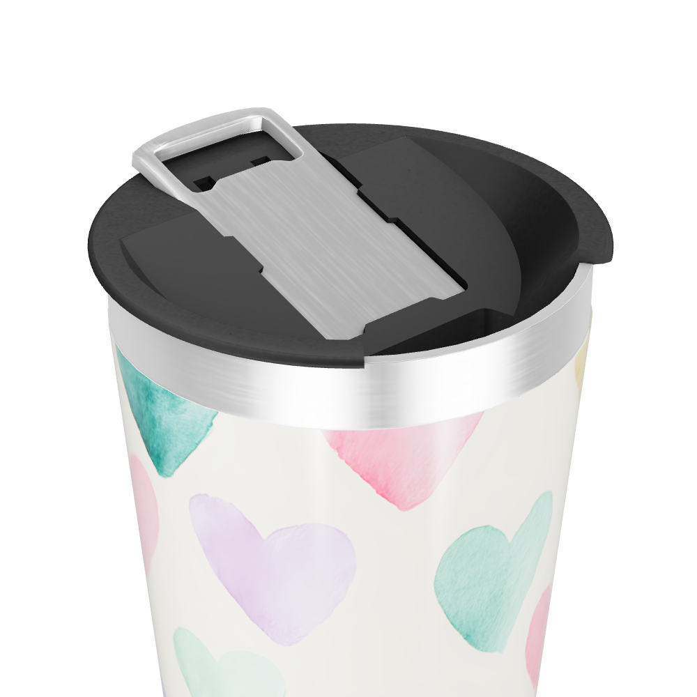 Copo Térmico - Corações Coloridos