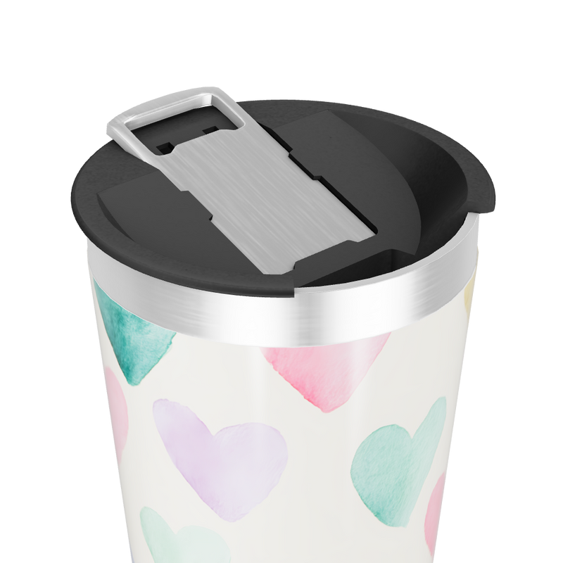 Copo Térmico - Corações Coloridos