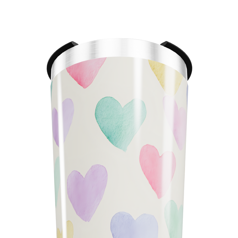 Copo Térmico - Corações Coloridos