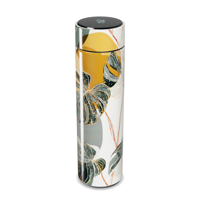 Garrafa Térmica Touch Folhagem Termômetro Digital